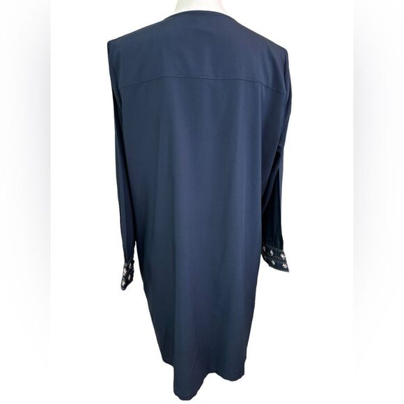 Chico’s Navy Embellished Midi Dress Size 2 12/14 - Picture 8 of 10